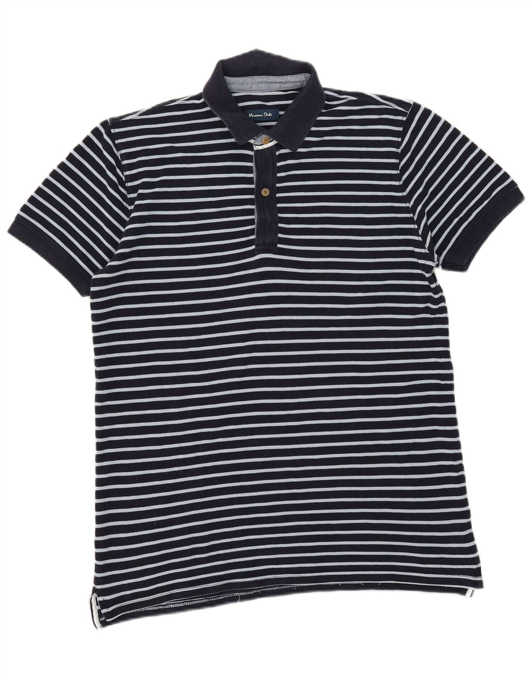 Cămașă polo Massimo Dutti pentru bărbați, mare, bleumarin, cu dungi