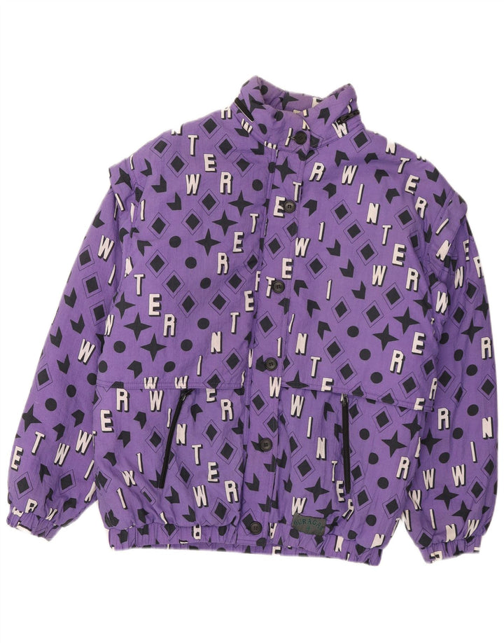 Bomber vintage pentru bărbați UK 40 mare violet geometric