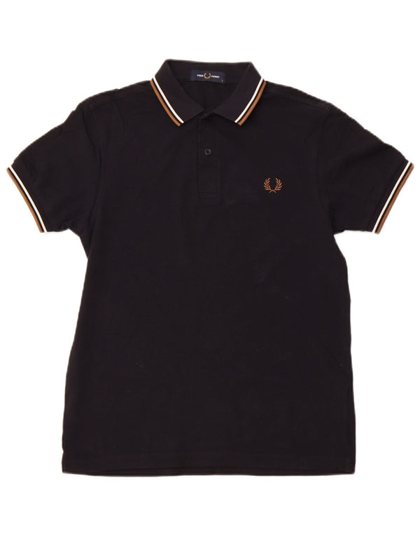 Cămașă polo FRED PERRY pentru bărbați, bumbac, albastru bleumarin