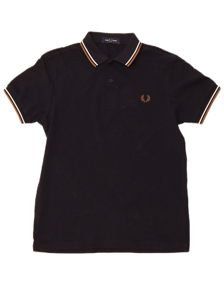 Cămașă polo FRED PERRY pentru bărbați, bumbac, albastru bleumarin