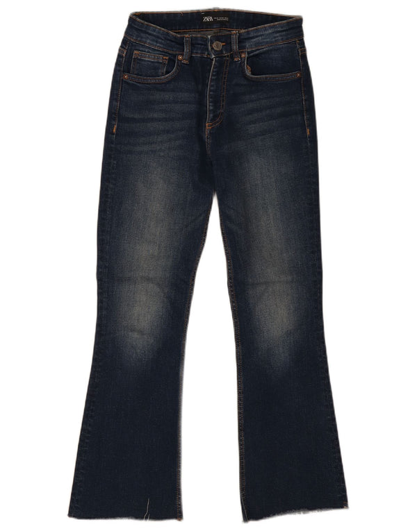Blugi evazați pentru femei Zara EU 36 XS W26 L27 Bumbac albastru