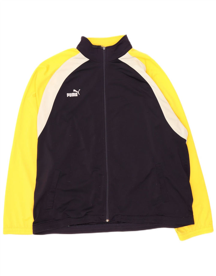 Jachetă de trening pentru bărbați Puma, 2XL, albastru bleumarin, poliester color bloc