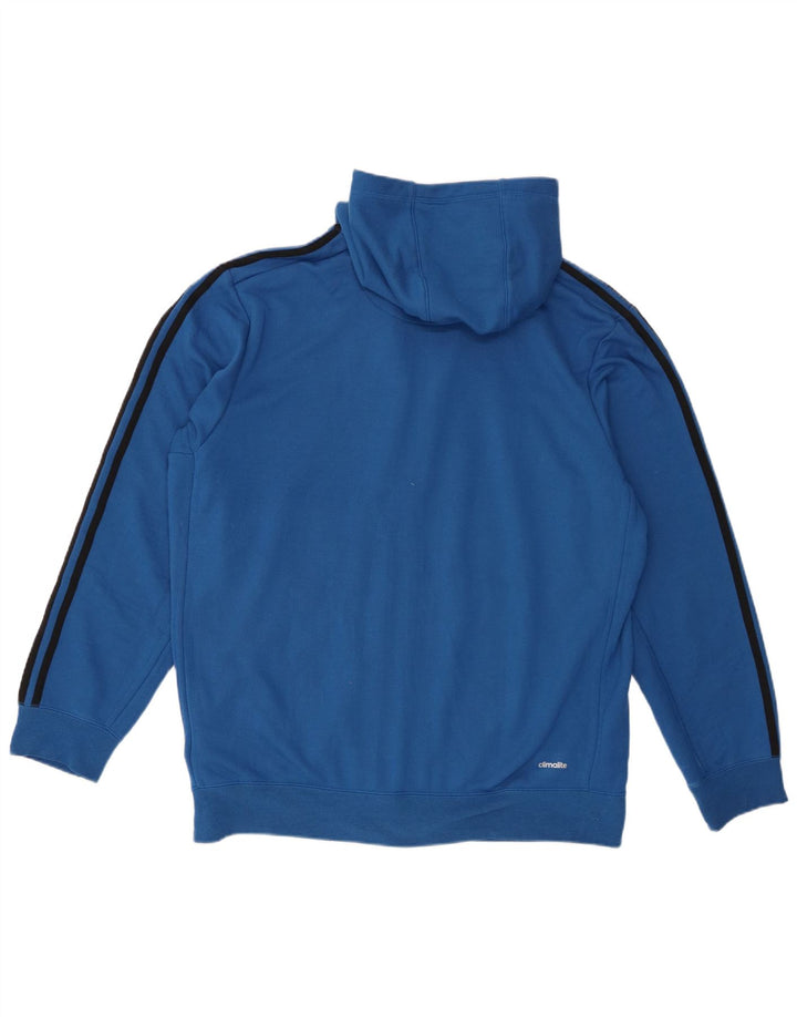 Pulover Adidas pentru bărbați, cu fermoar, XL, poliester, albastru