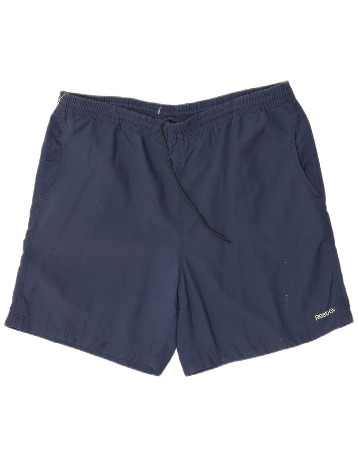 Reebok Mens Sport Shorts Large  Navy Blue Nylon