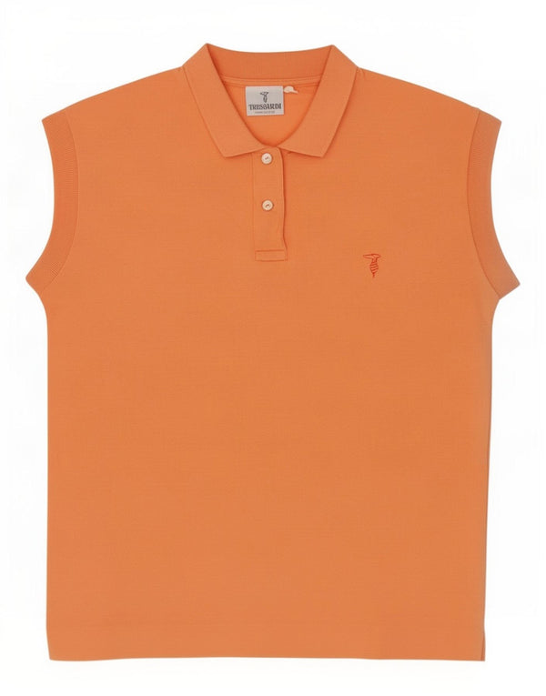 Tricou polo Trussardi pentru femei UK 10 Bumbac portocaliu mic