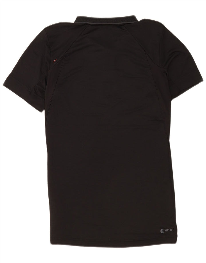 Tricou polo Adidas pentru bărbați, cu formă regulată, poliester mediu negru