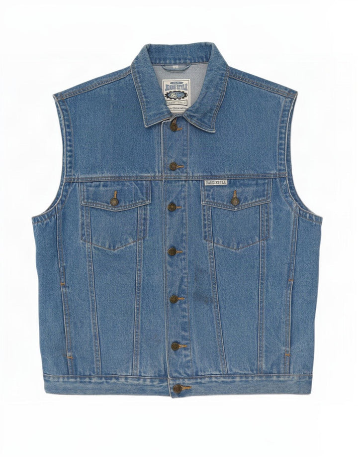 Gilet de blugi pentru bărbați Marcel Clair UK 40, mare, albastru, bumbac