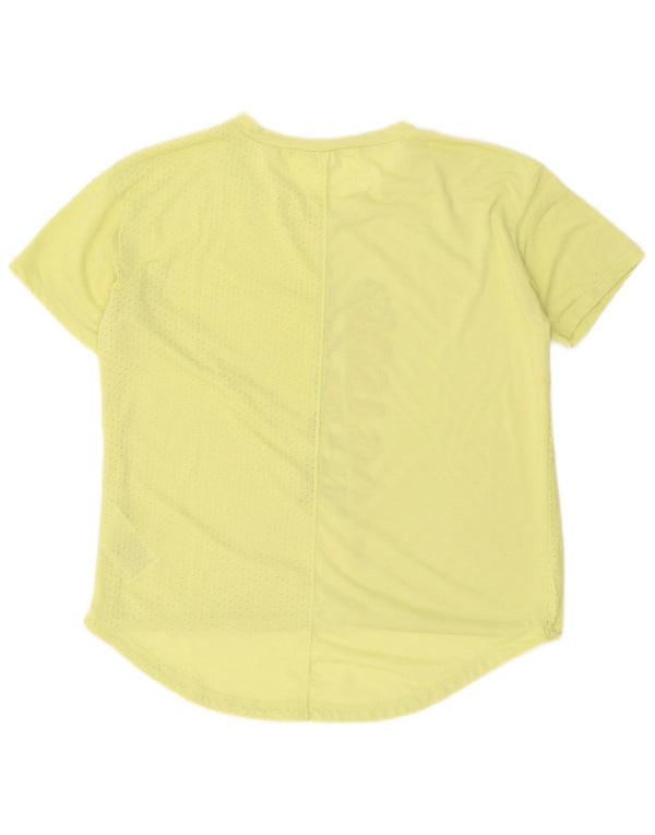 Tricou grafic Nike Dri Fit pentru femei Top UK 16 Poliester galben mare