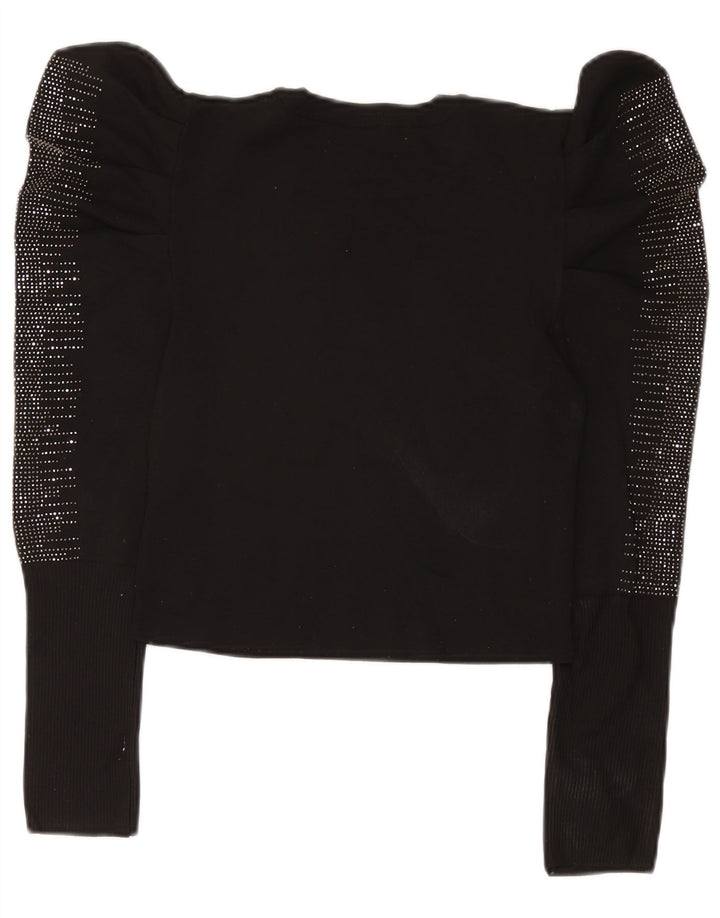 Bluză cu mânecă lungă pentru femei Zara UK 12 Medium Black