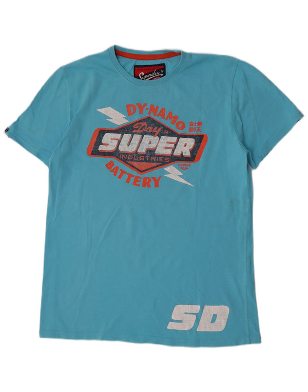 Tricou Superdry pentru bărbați Regular Graphic Top XL Blue Bumbac