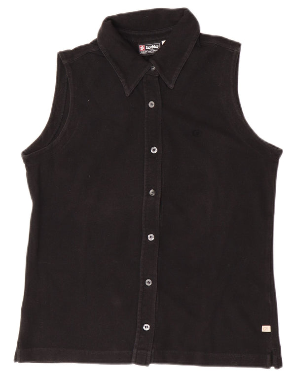 Cămașă fără mâneci pentru femei Lotto UK 14 mare bumbac negru