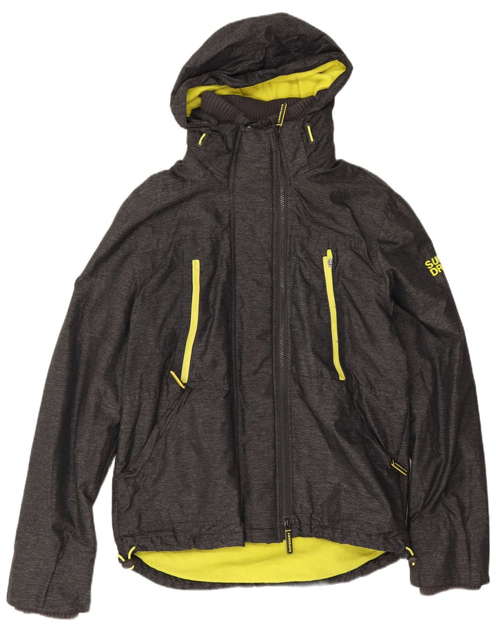 Jachetă Windattacker pentru bărbați Superdry Windattacker cu glugă, UK 40, mare, nailon gri