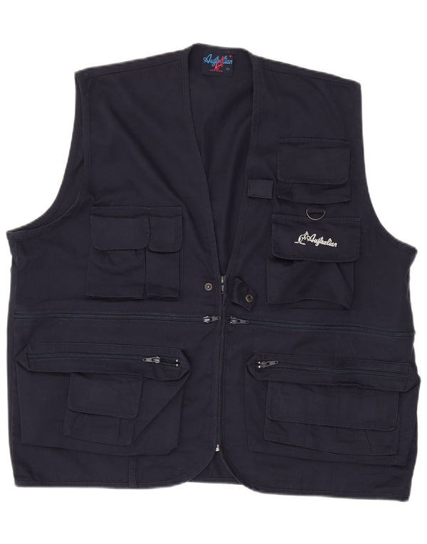 AUSTRALIAN L'ALPINA Gilet utilitar pentru bărbați UK 42 XL Bleumarin Poliester