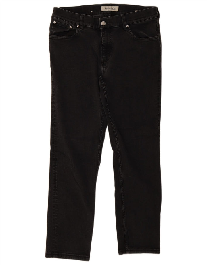 Trussardi blugi slim pentru bărbați W34 L28 bumbac gri