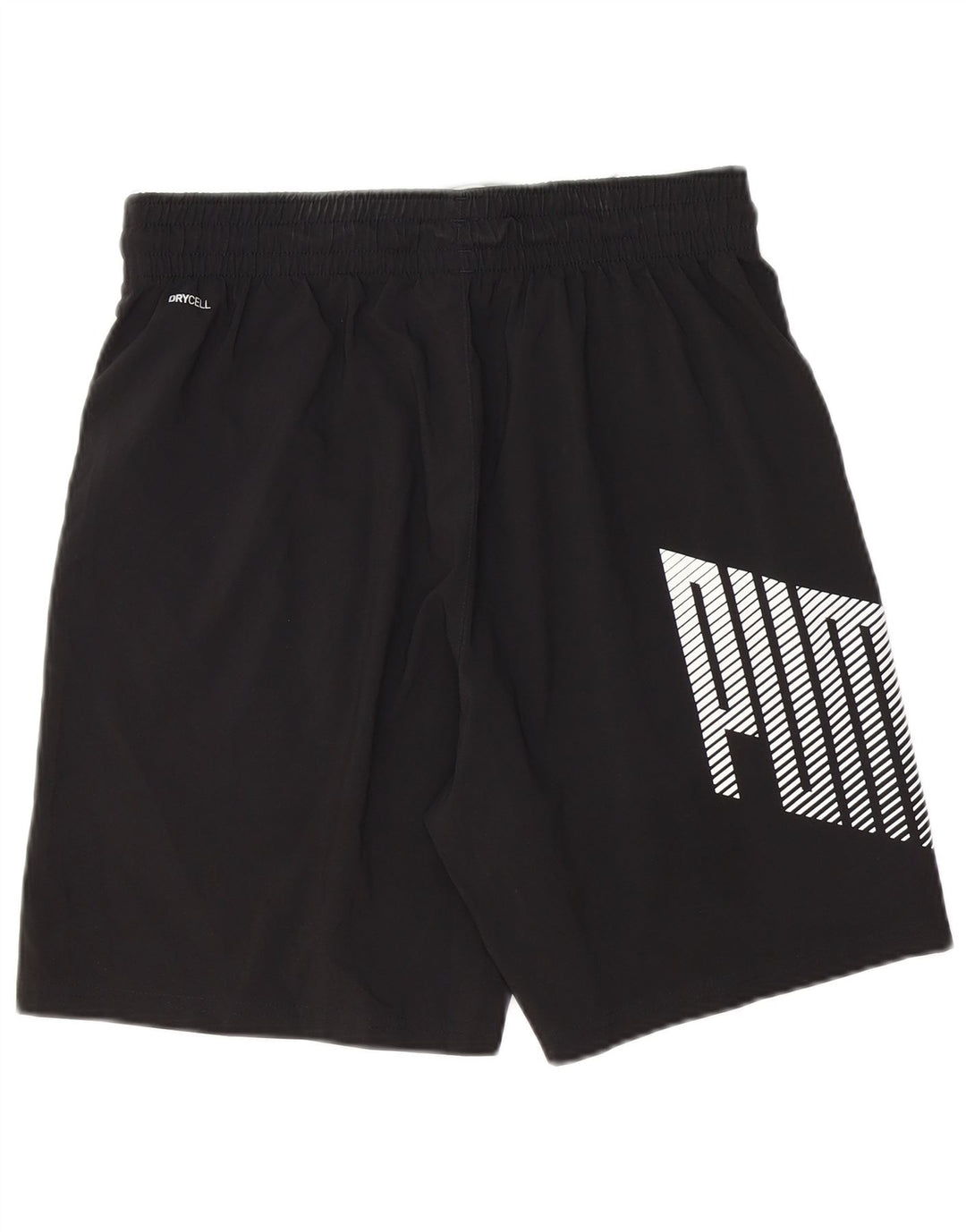 PUMA Mens Graphic Sport Shorts Medium Black Cotton