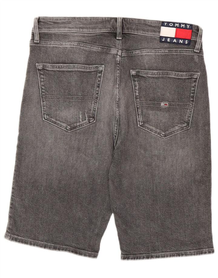 Pantaloni scurți din denim pentru bărbați Tommy Hilfiger W32 bumbac gri mediu