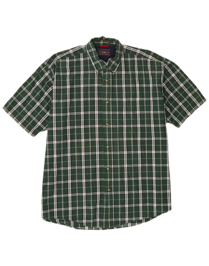 Cămașă pentru bărbați Wrangler cu mânecă scurtă XL, bumbac verde check