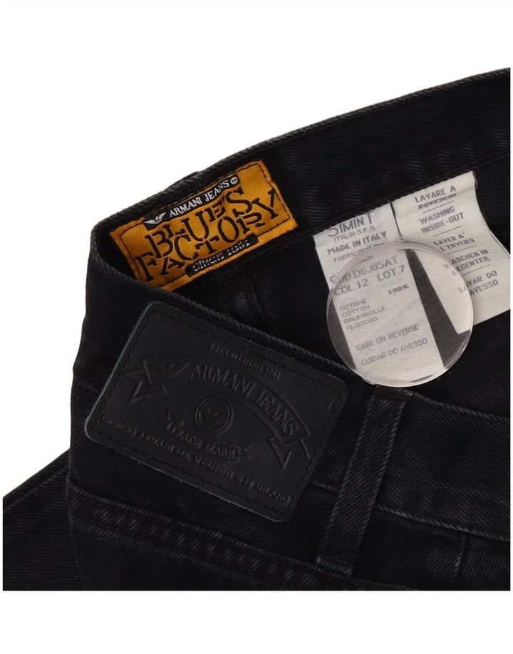 Blugi conici pentru femei Armani W30 L28 bumbac negru