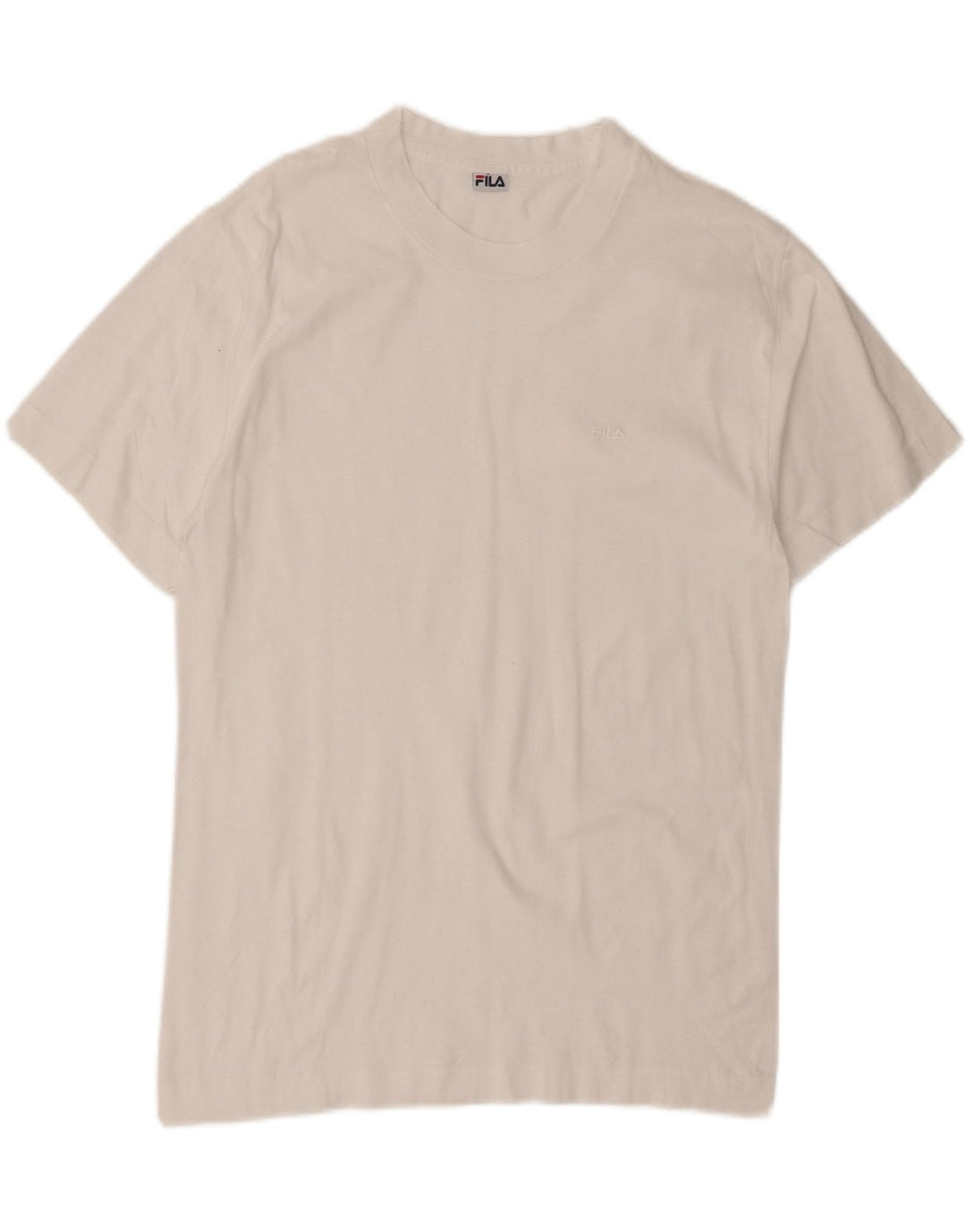 FILA Mens T-Shirt Top Medium White Cotton Vintage Fila and Second-Hand Fila from Messina Hembry 