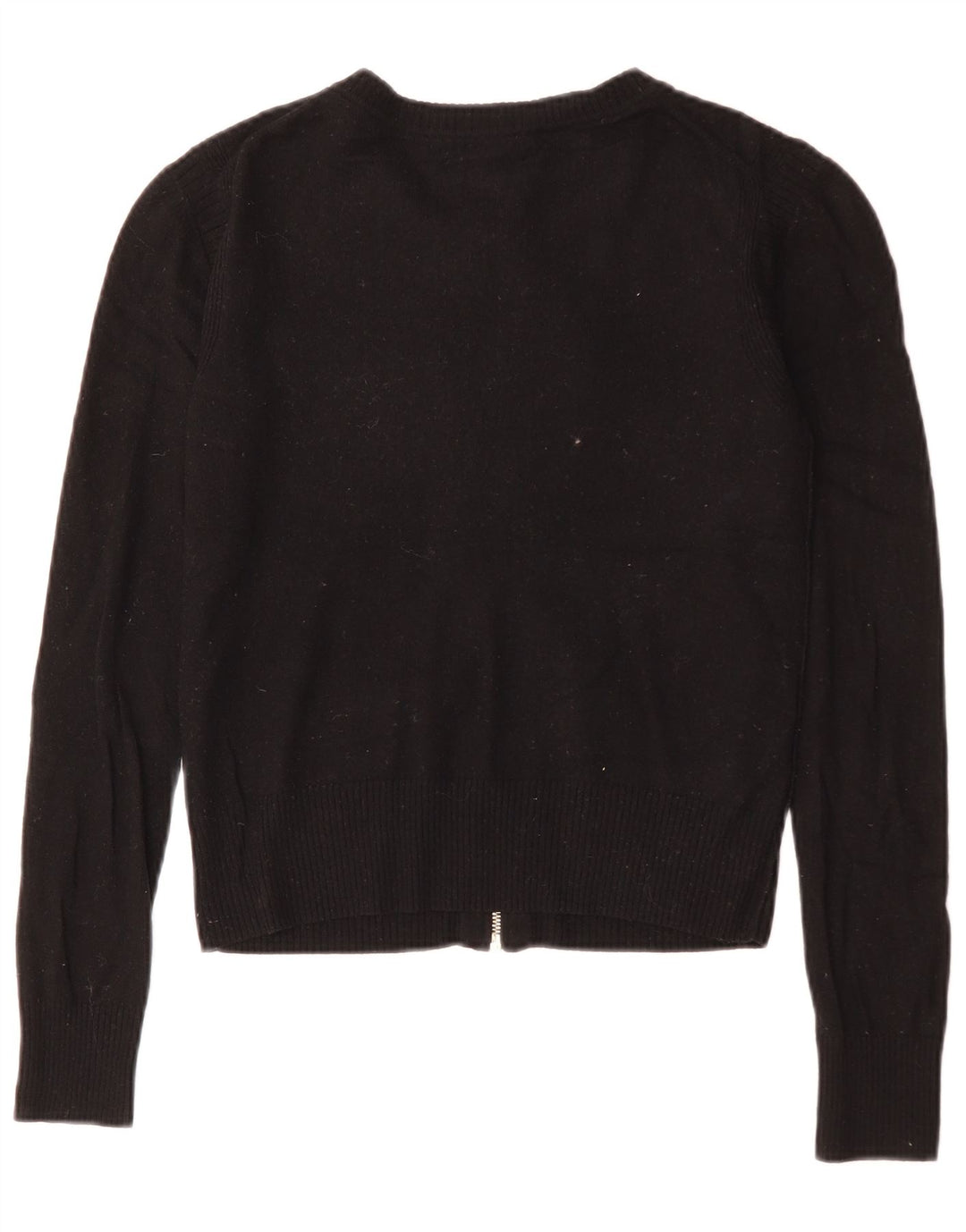 Juicy Couture Pulover Crop Cardigan pentru Damă UK 10 Mic Lână Neagră