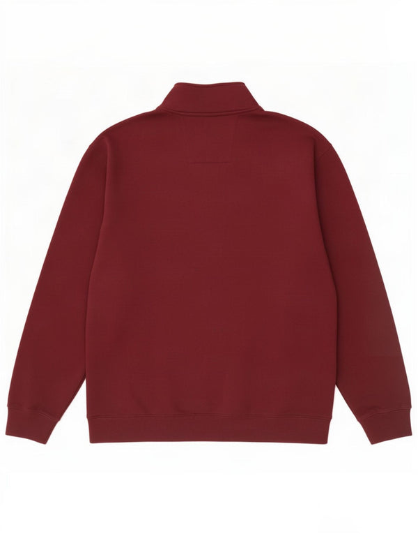 Pulover pentru bărbați Nautica, cu fermoar și gât, bumbac maro 2XL