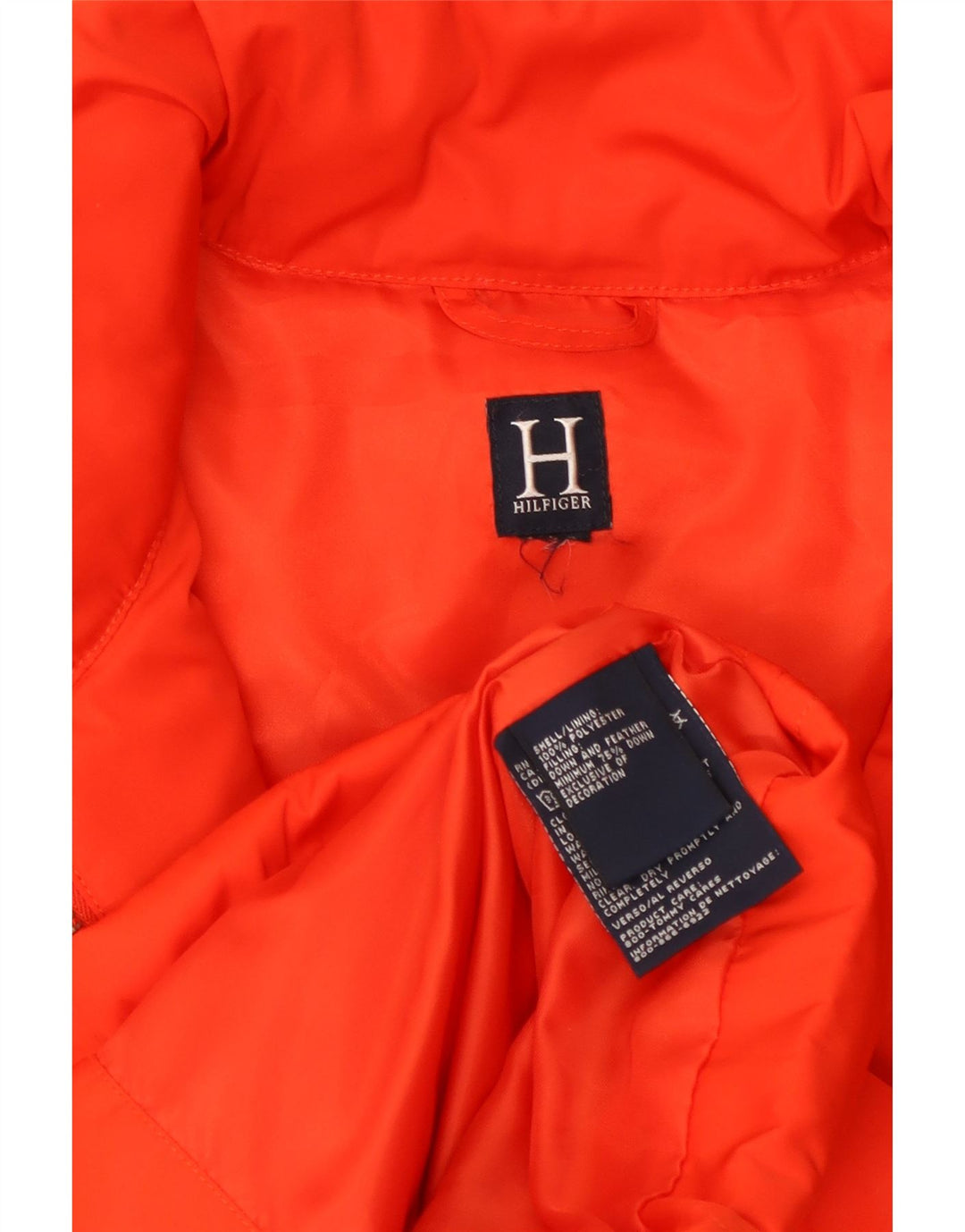 Jachetă căptușită pentru femei TOMMY HILFIGER UK 14 Poliester portocaliu mare