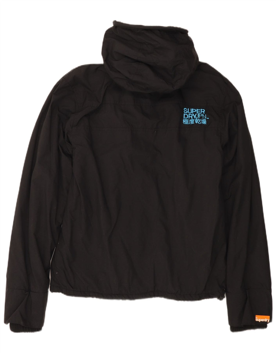 SUPERDRY jachetă de vânt cu glugă pentru femei UK 16 mare, negru, nailon