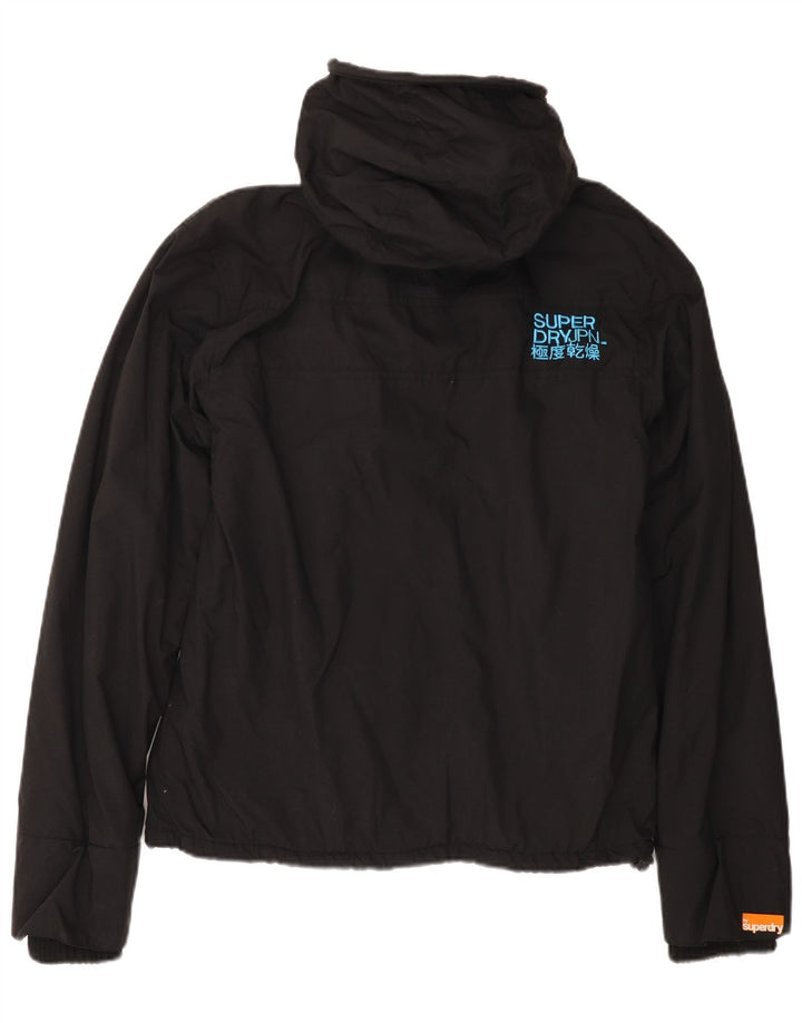 SUPERDRY jachetă de vânt cu glugă pentru femei UK 16 mare, negru, nailon
