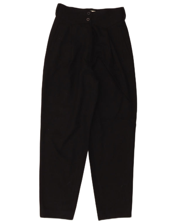 Rosanna Manzoni Pantaloni casual pentru femei cu talie înaltă IT 40 Small W24 L25 Negru
