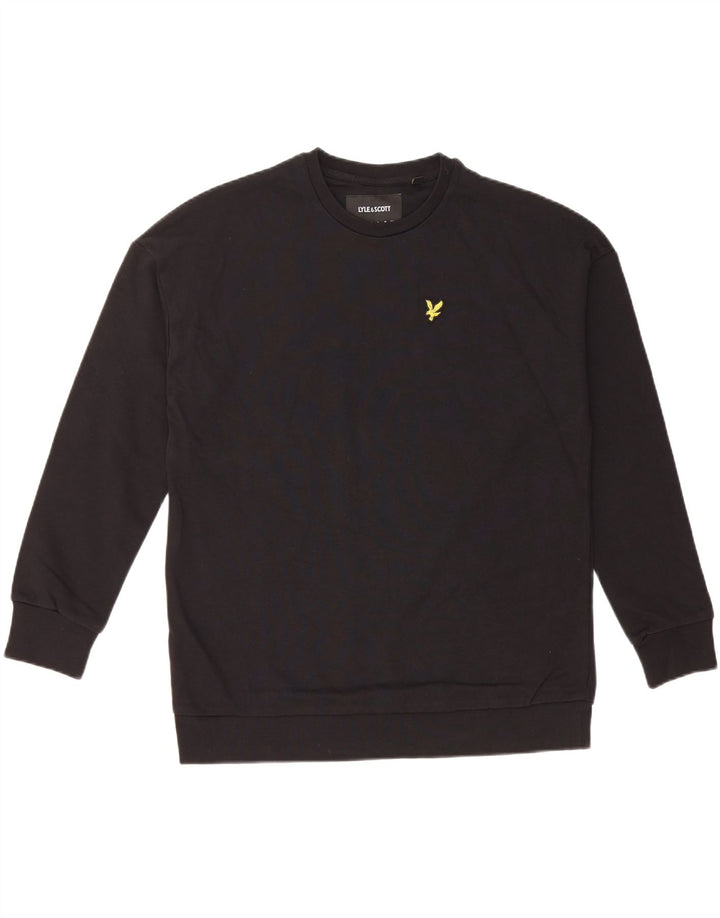 LYLE & SCOTT Pulover pentru bărbați, bumbac mediu negru