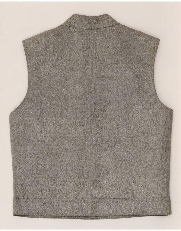 Gilet din piele pentru femei Conbipel IT 44 Medium Gri Animal Print