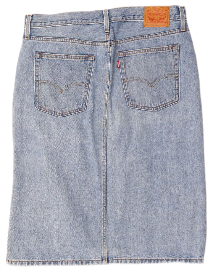 Fusta de blugi pentru femei LEVI'S W32 bumbac albastru mare