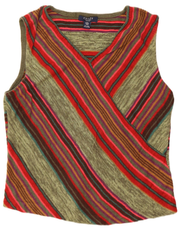 Crop Top fără mâneci pentru femei Chaps UK 18 XL, in dungi verzi