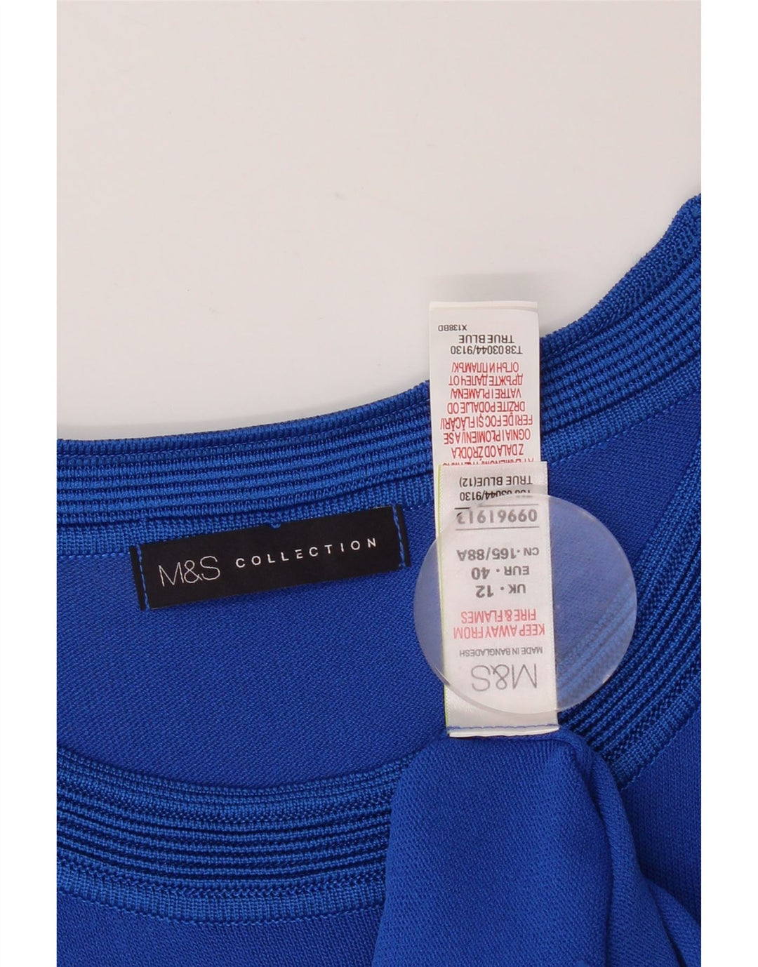 Bluză pentru femei Marks & Spencer UK 12 Medium Blue Geometric Viscose