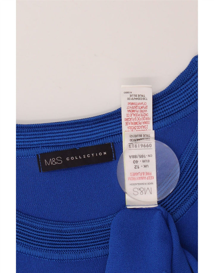 Bluză pentru femei Marks & Spencer UK 12 Medium Blue Geometric Viscose
