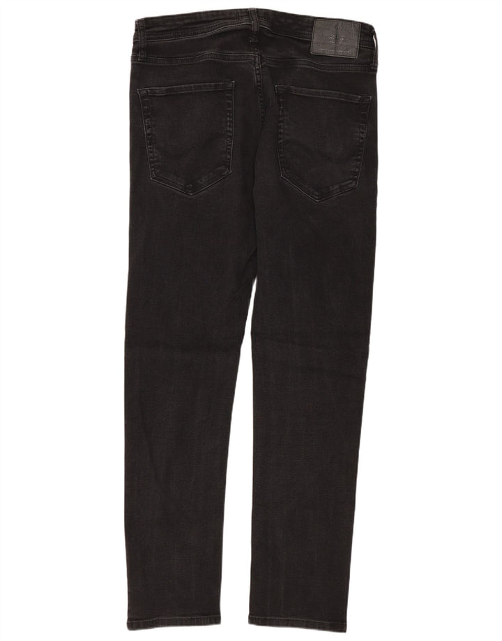 Blugi slim pentru bărbați Jack & Jones W32 L32 bumbac negru