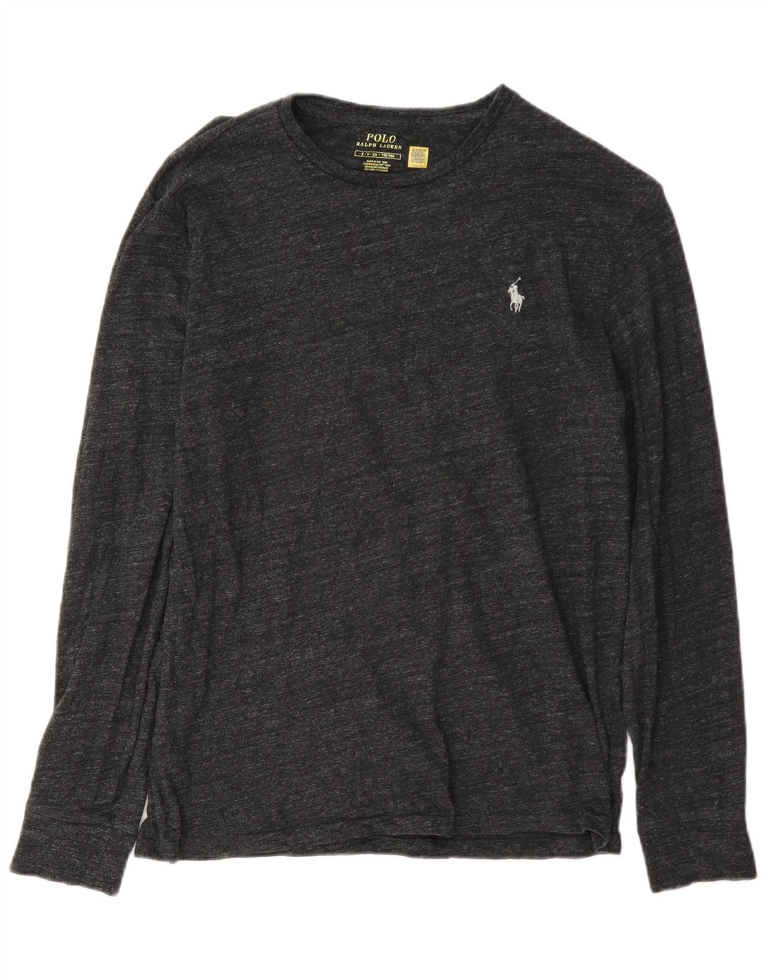 Top pentru bărbați Polo Ralph Lauren cu mânecă lungă, gri mic, pătat