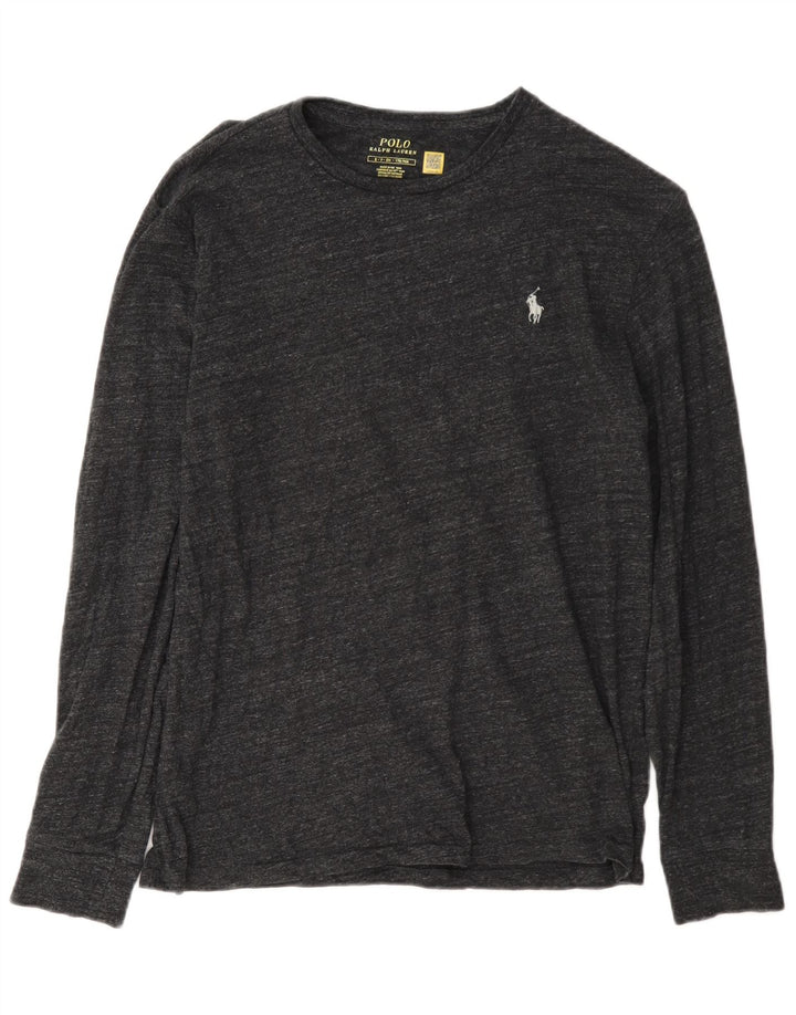 Top pentru bărbați Polo Ralph Lauren cu mânecă lungă, gri mic, pătat