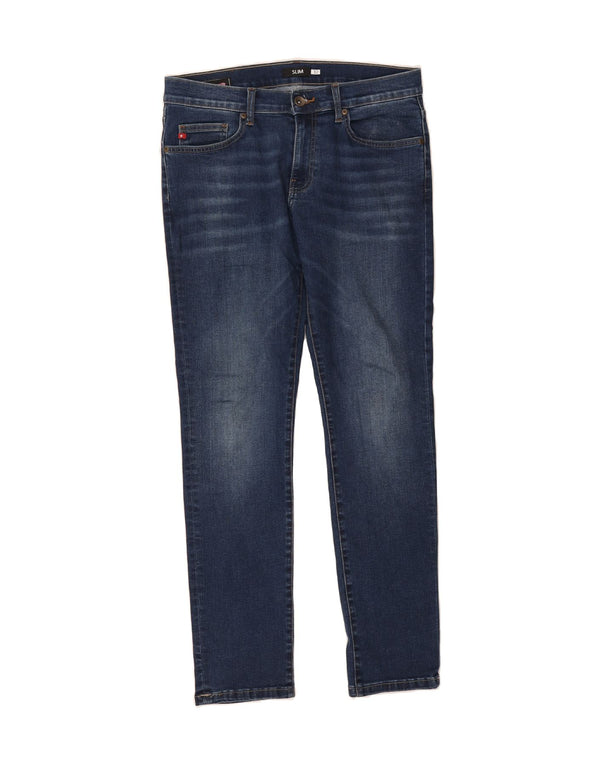 BIG STAR Mens Slim Jeans W32 L32 Blue Cotton