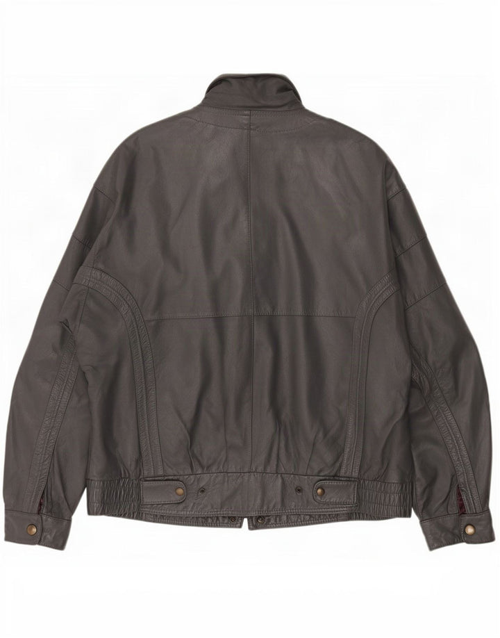 Geacă de piele vintage pentru bărbați IT 50 Large Black