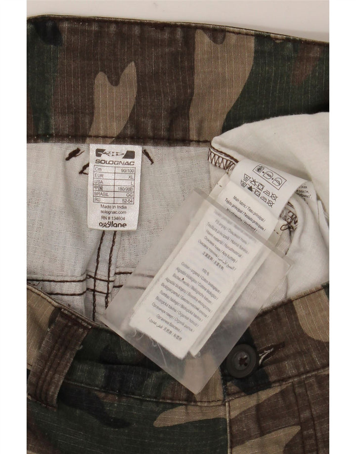 Pantaloni scurți cargo pentru bărbați Solognac XL W38 bumbac maro