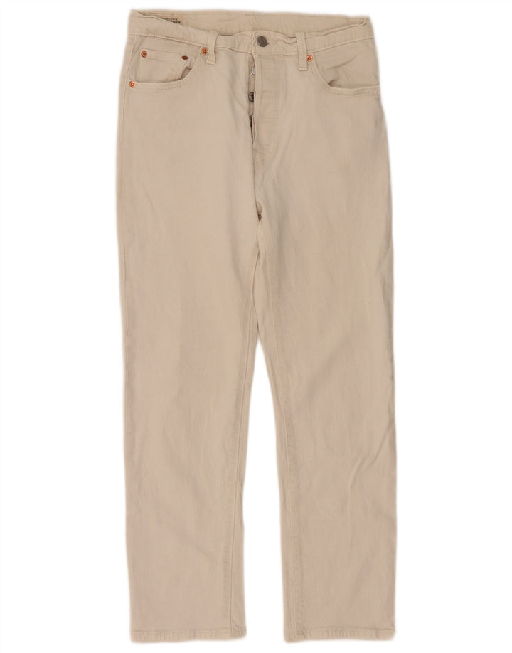 Blugi drepti 501 pentru femei Levi's W29 L28 bumbac alb