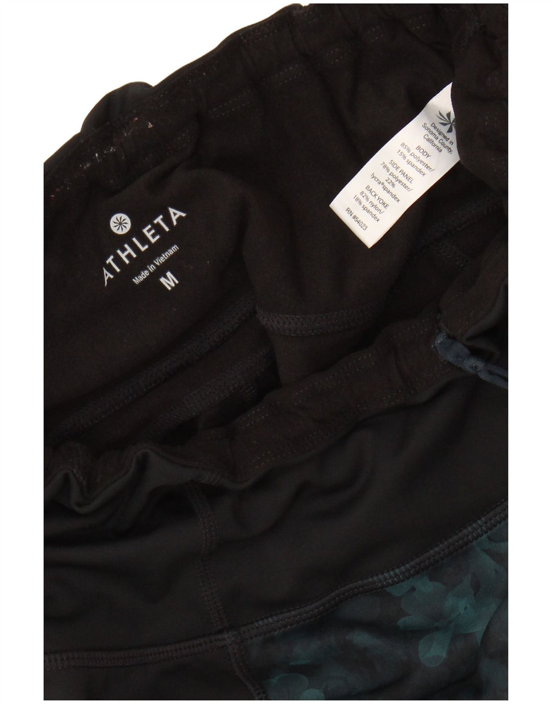 Leggings pentru femei ATHLETA UK 12 Medium Black Floral Poliester