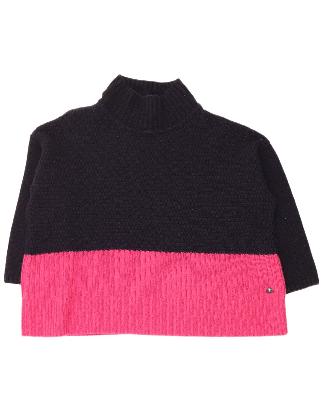 Pulover pentru femei BARBOUR cu gât țestoasă, UK 18 XL, albastru bleumarin, bloc de culoare