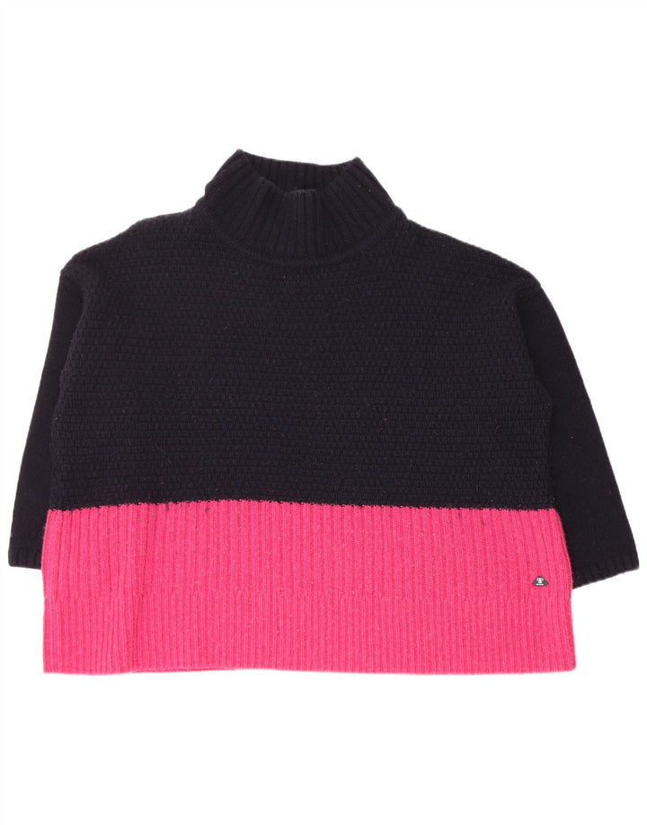 Pulover pentru femei BARBOUR cu gât țestoasă, UK 18 XL, albastru bleumarin, bloc de culoare