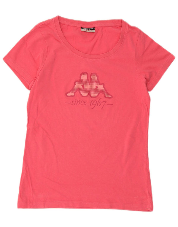 Tricou grafic Kappa pentru femei Top UK 8 Small Pink Bumbac