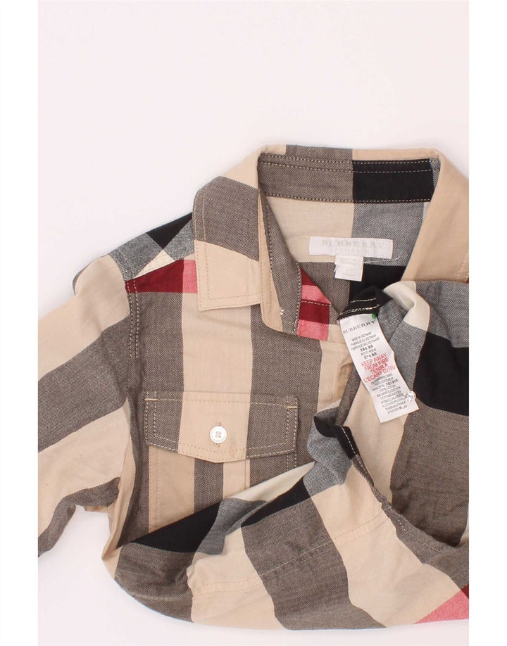 Cămașă Burberry Băieți 5-6 Ani Bumbac Cu Carcă Multicolor