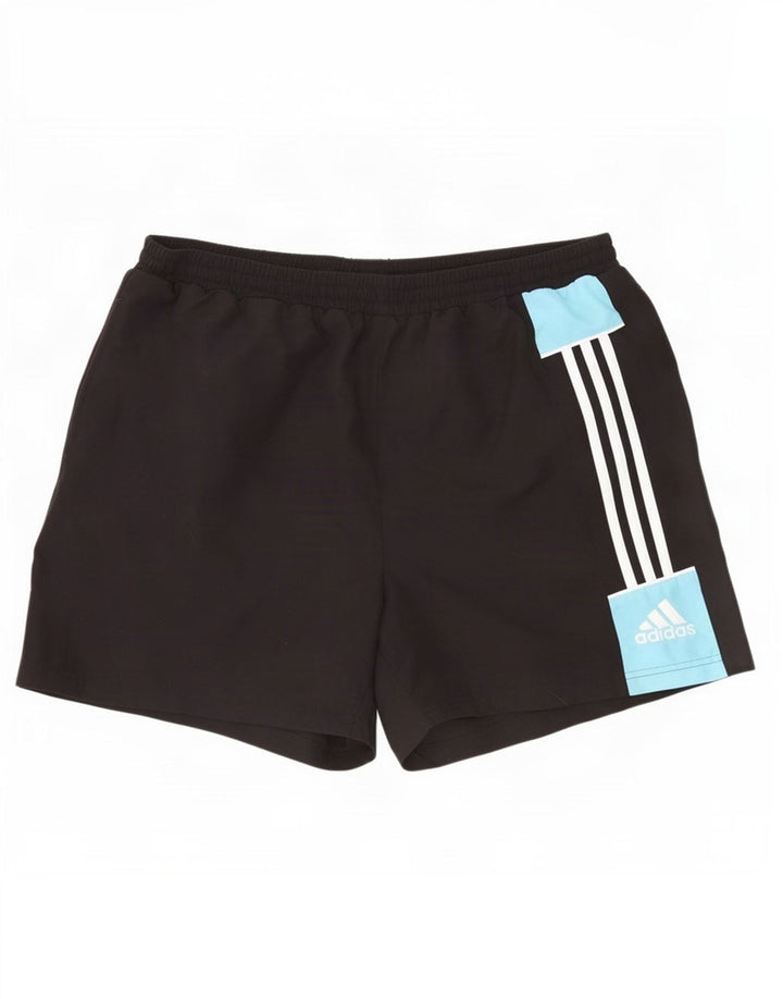 Pantaloni scurți de înot Adidas pentru bărbați XL, negru, poliester color bloc