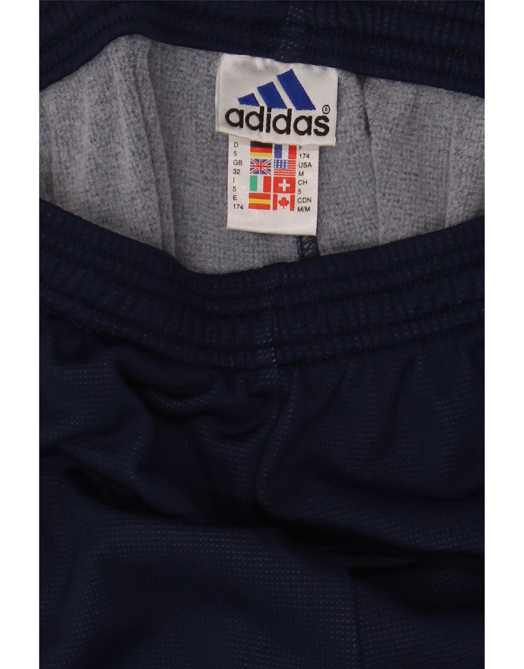 Pantaloni de trening Adidas pentru bărbați, medii, bleumarin, poliamidă color bloc