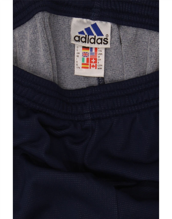 Pantaloni de trening Adidas pentru bărbați, medii, bleumarin, poliamidă color bloc